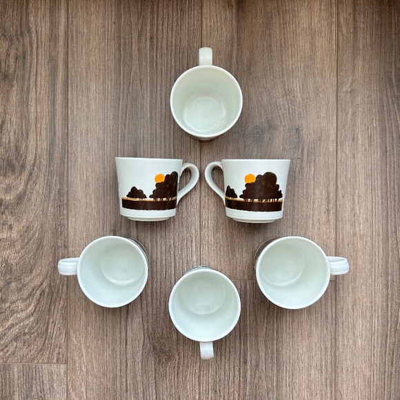 Royal Doulton ‘Prairie’ Coffee Cups x 6 - Picture 2 of 8